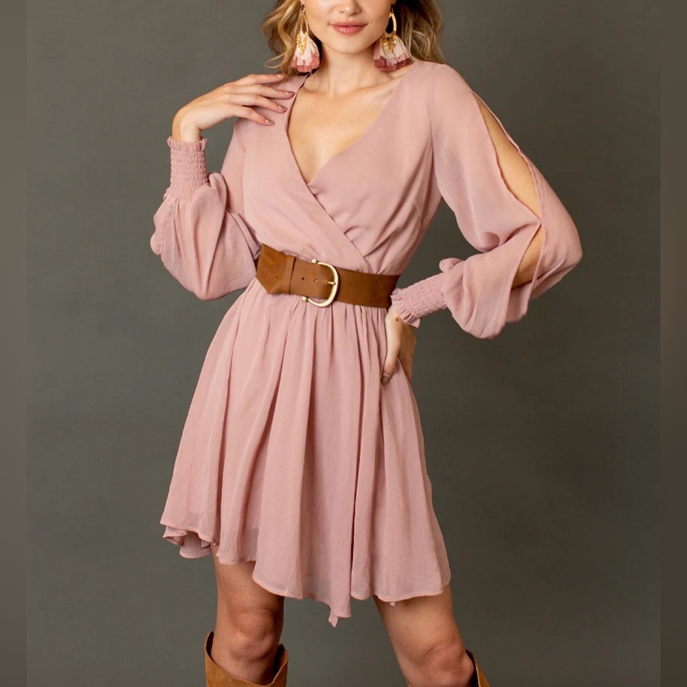 Boho Ani Dress in Nude Pink
